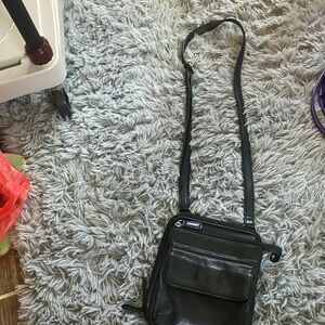 Fossil Navy Leather  Classic Travelers Crossbody Bag